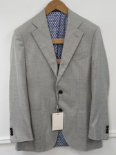 Men Suitsupply Blazer La Spalla Wool Silk Linen Ceccioppoli Size EU44 UK/US34