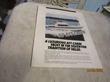 Vintage Silverton 40 AFT Cabin Yacht Boat Brochure Sheet NOS 1980s