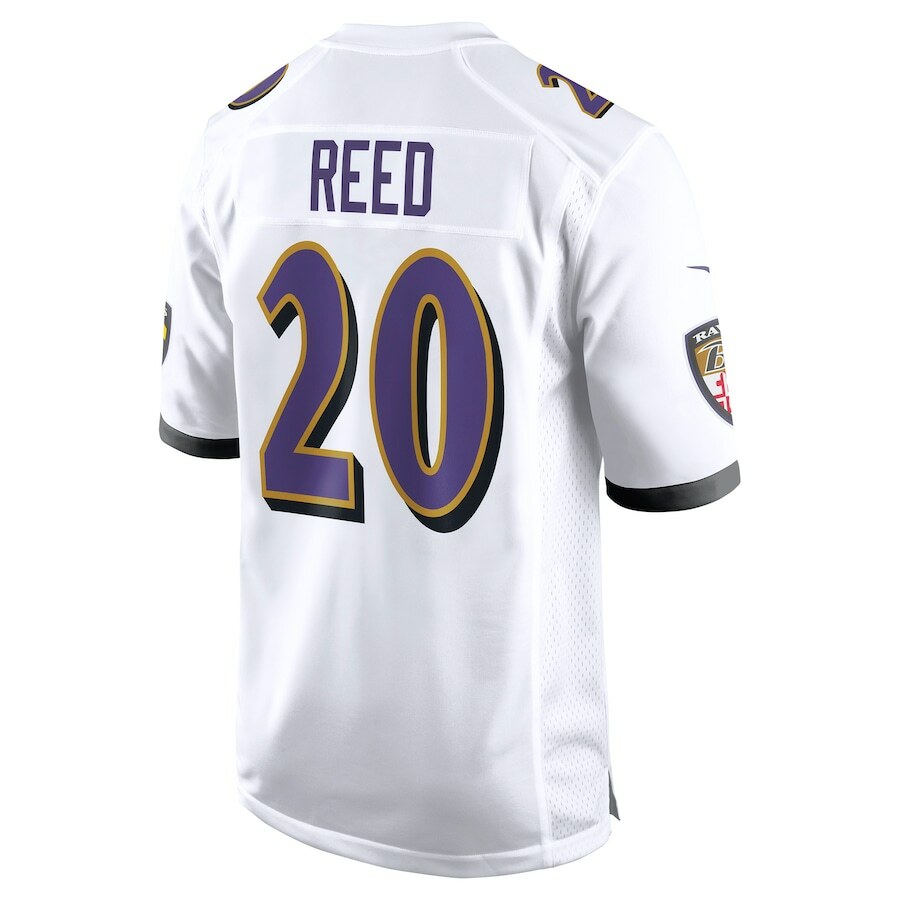 Baltimore Ravens Ed Reed #20 Nike White Official NFL Retired