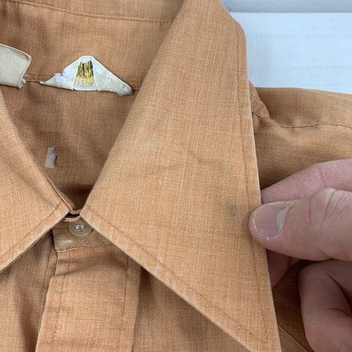 Camisa a presión occidental vintage grande naranja vaquero campo años 80 - Imagen 4 de 9