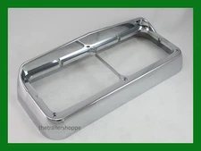 Headlight Bezel w/ Visor Rectangular Dual Light Peterbilt Freightliner Kenworth