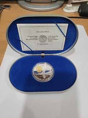 1994 Canada Silver coin The Curtis HS-2L Powered flight In Canada