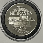 1975 Vintage Nebraska State Proof Coin Sterling Silver Rare Collector Art Round