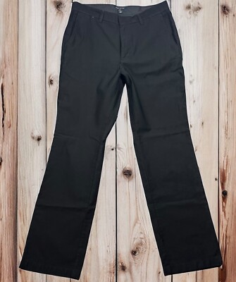 Banana Republic Gavin Pants Men's 36x34 Black Ribbed Straight Leg Style Work