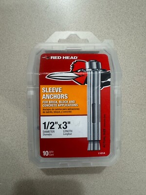 Red Head 10-Pack 1/2'' x 3'' Sleeve Anchors