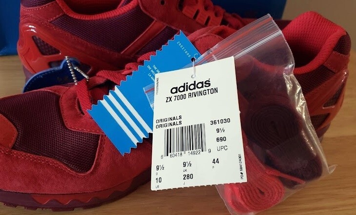 2008 ADIDAS CONSORTIUM ZX 7000 RIVINGTON ALIFE 361030 SIZE