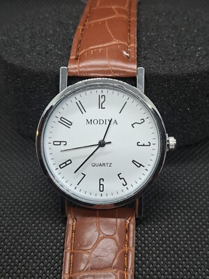 Modiya Unisex White/Silver Quartz Watch