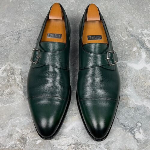 John Lobb Monk Straps Dress Derby Green Leather 10E OS or 11 US or 44 EUR - Picture 2 of 10