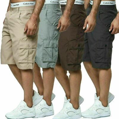 Herren Shorts Bermuda Cargo Pants Vintage Casual Sommer Capri Kurze Hose 2026