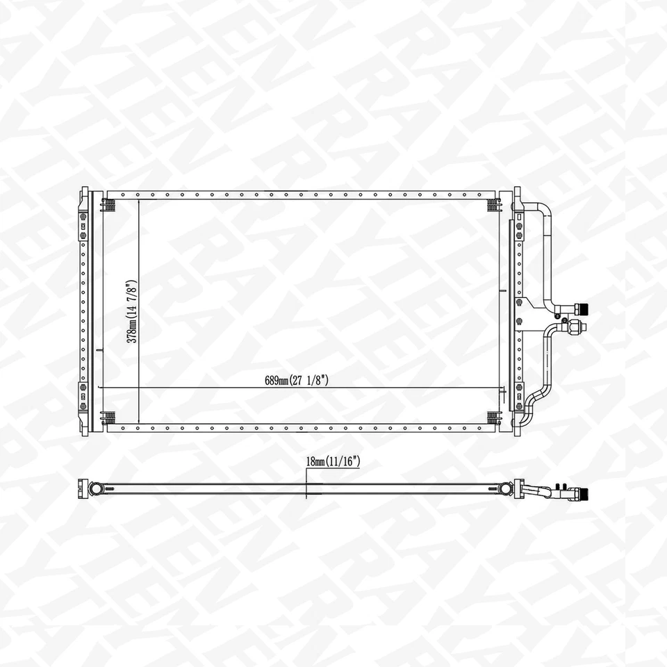 AC A/C Condenser For Chevrolet GMC C1500 C2500 C3500 K1500 K2500 1988 1989 1990 Foto 2 de 4