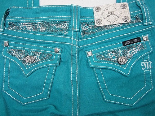 NEW MISS ME Girls Peacock Teal Aqua 