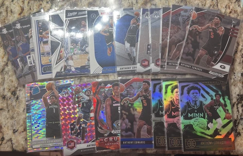 (18) 2020 Panini Anthony Edwards RC Lot! Prizm Optic Mosaic+ TWolves