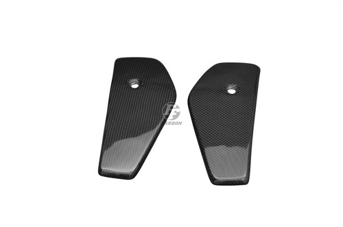 Protections (caches) De Radiateur En Carbone Pour KTM Duke 690 (2012-2015) - Finition Brillant Trame