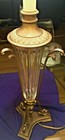 Art Deco Style Table Lamp Glass/Brass 110v w/Shade:35x19",w/oShade:26x6" L.A,Cal — photo 2