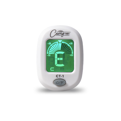 Carry-on CT-1 Clip-on Tuner, weiß, Batterie, für Gitarre, Bass, Ukulele