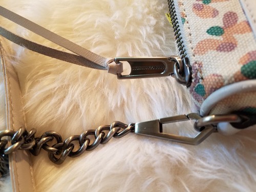 Rebecca Minkoff Mini MAC Floral Crossbody Clutch Shoulder Bag Chain Strap MINT - Picture 8 of 12
