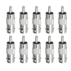 10 x BNC Female to RCA PHONO Male Plug Connector CCTV Camera Cable Video Adapter