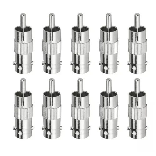 10 x BNC Female to RCA PHONO Male Plug Connector CCTV Camera Cable Video Adapter