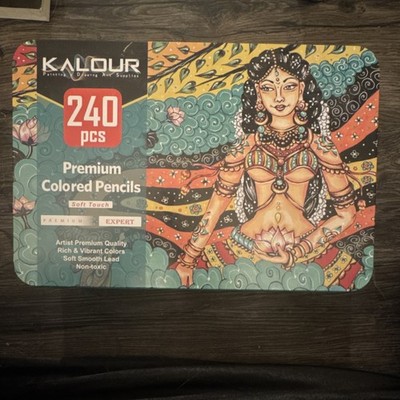 Kalour 240 pcs Premium Colored Pencils Soft Touch Assorted Multicolor Set