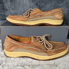 Zapatos de barco Sperry Top-Sider Billfish para hombre 10,5 marrón tostado malla de cuero 0799320