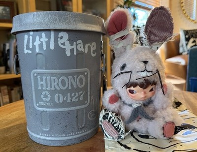 Hirono Little Hare Pendant Plush Doll Pop Mart Pink Version Trash Can Container