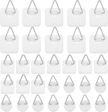 Pack of 30 Picture Hangers, Self-Adhesive Picture Hooks, Self-Adhesive Plate Han
