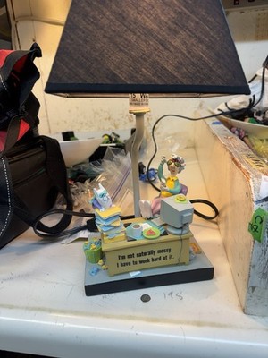 Vintage Hallmark Maxine Desk Table Lamp Working Messy Office Dog Funny