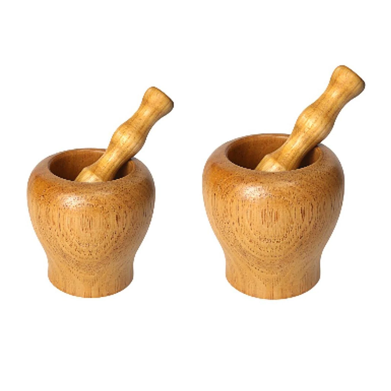 Wood Mortar and Pestle Set Garlic Crusher Multifunction Kitchen Essential
Opens in a new window or t