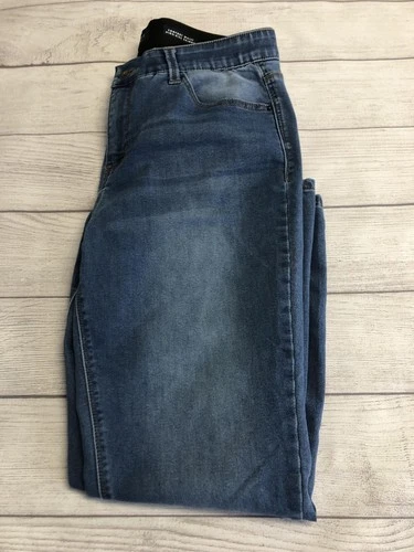 Curve Appeal Jeans Womens 12/31 Medium Blue High Rise Skinny Stretch Denim