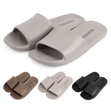Womens Men Non-Slip Slides Shower Slippers House Sandals Bathroom Shoes Durable
