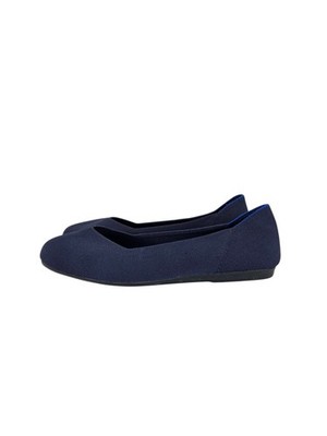 Rothy's Womens Shoes Navy Blue Knit Maritime Slip On Round Toe Ballet Flats Sz 8