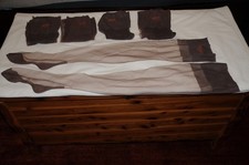Vintage Seemed Nylon Stockings Size 9 , 5 Pair