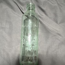 Coca-Cola Clear & Green Glass Embossed Soda B...