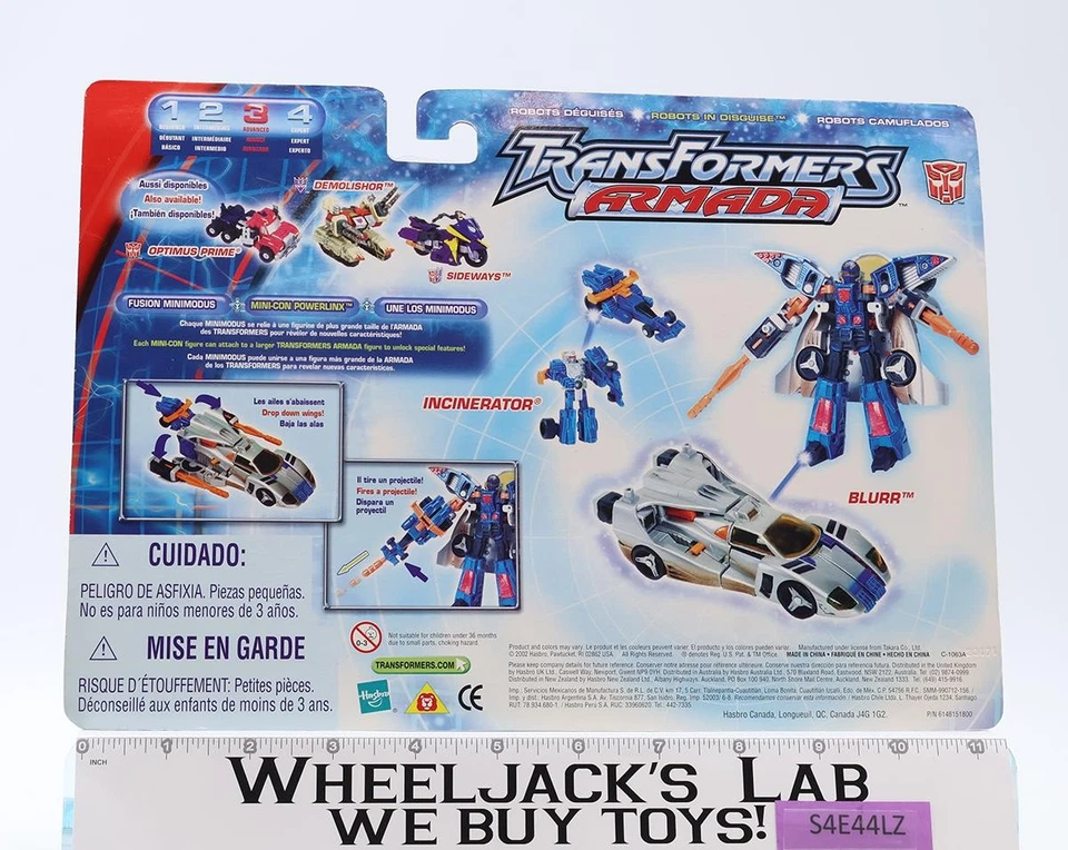 Figura de acción Hasbro Blurr & Incinerator Transformers Armada 2002 NUEVA SELLADA Foto 2 de 4