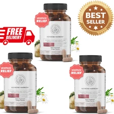 Happy Mammoth hormone harmon Natural Hormonal Support for Women,72 count pack 3X