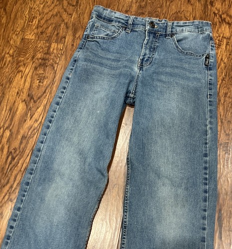 Silver Jeans Boys SZ 12 Garret Loose Fit Denim Med Wash Stretch Adj Waist - Picture 3 of 14