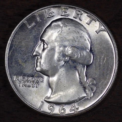 1964 D • Washington Quarter 25C - MS+++ MINT-STATE - 90% Silver USA #40
