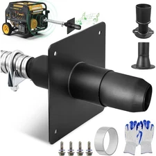 Generator Exhaust Extension Silencer Kit,with Two Universal Adapters Compatible 