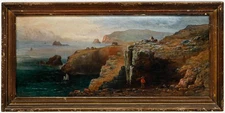 1929 Oil - The Coast at Twilight