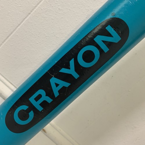 Vintage Crayon Piggy Bank 1988 Ralphco Crayola 35" Aqua Turquoise Blue RARE - Picture 2 of 10