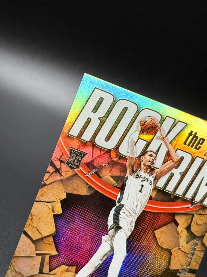Victor Wembanyama 2023-24 Panini Recon Rock The Rim Refractor Rookie Card (RC) - Image 3 of 4