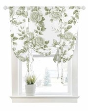 Blackout Tie Up Curtains for Windows Vintage 42"W x 45"L Pack of 1 White