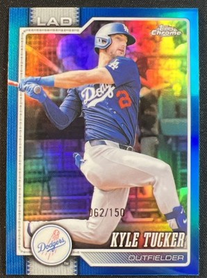 2026 Topps Chrome Kyle Tucker #58 True Blue Refractor #’ed 62/150 LA Dodgers