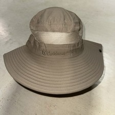 Women's Beige Vented Mesh Beach Pool Shade UV-Proof Breathable Fishing Sun Hat