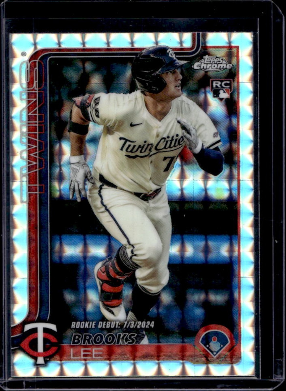 2025 Topps Chrome Update Brooks Lee RC Geometric Refractor Rookie #USC6 Twins