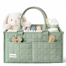 Baby Diaper Caddy Organizer, Portable Nursery Storage Basket with Handle