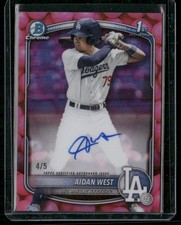 2025 Bowman Draft #CPA-AWE Aidan West /5 Auto Bubble Gum SP Snack Pack