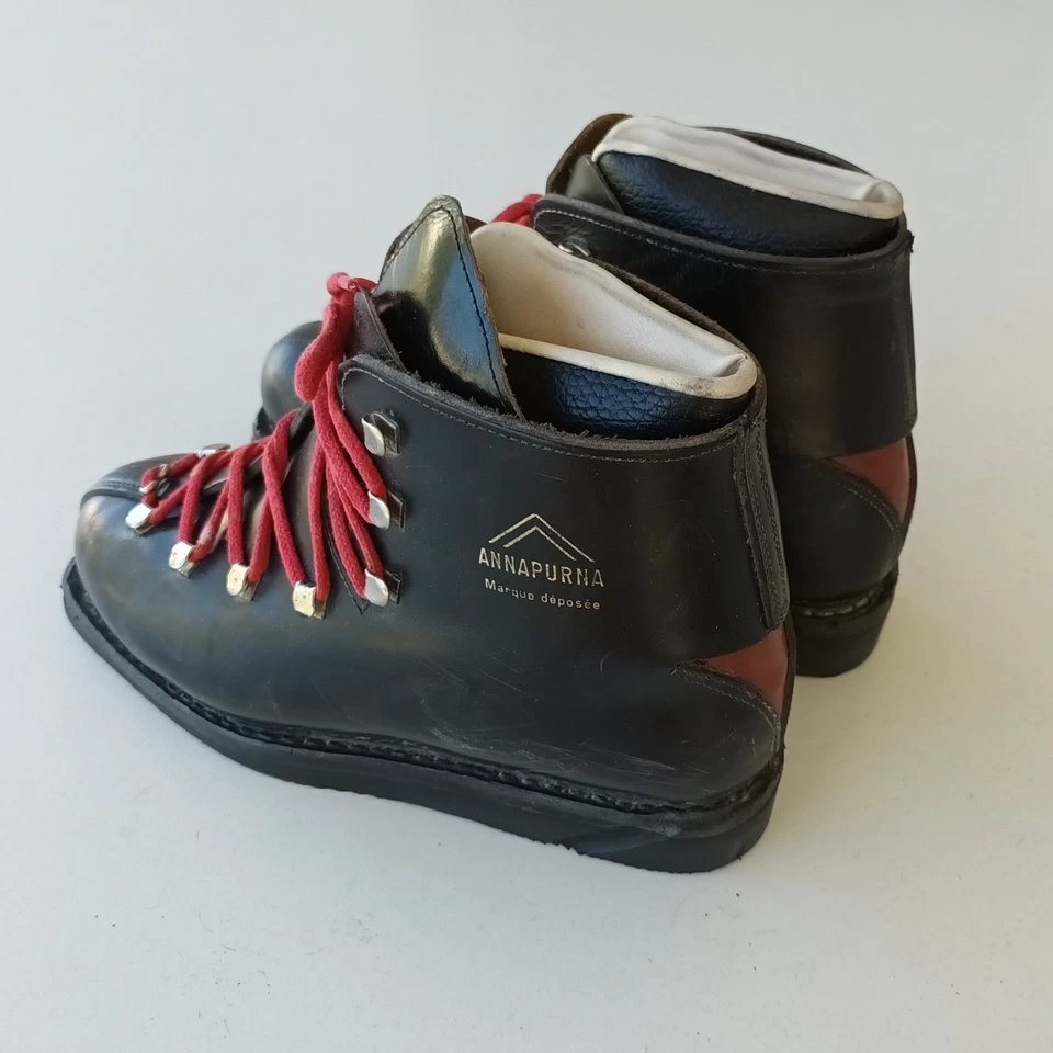 Chaussures de ski ancienne cuir double laçage - ANNAPURNA CHAMONIX - T38 - Photo 4/4