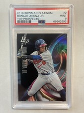2018 Bowman Platinum - Top Prospects Ronald Acuña Jr. #TOP-2 PSA 9 (RC)