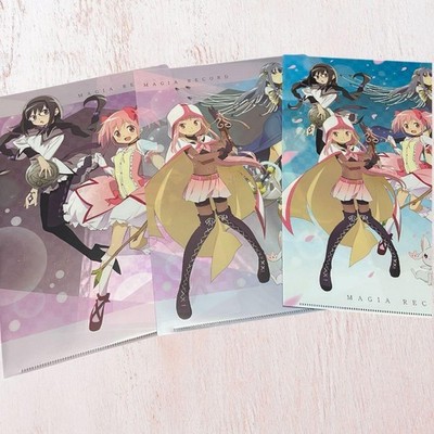 MagiaRecord A4 Clear File Set Lawson Limited 3 Pack Authentic Rare Edition